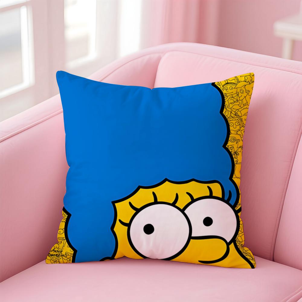 Husa de Pernă Anime S-Simpsons pentru Casă și Mașină, Multi-Scenă - Reversibilă, Moale și Durabilă pentru Utilizare Zilnică