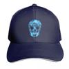 Electric Blue Sugar Skull Baseball Cap Tactical Cap Horse Hat Luxury Cap Hiking Hat Unisex Womens