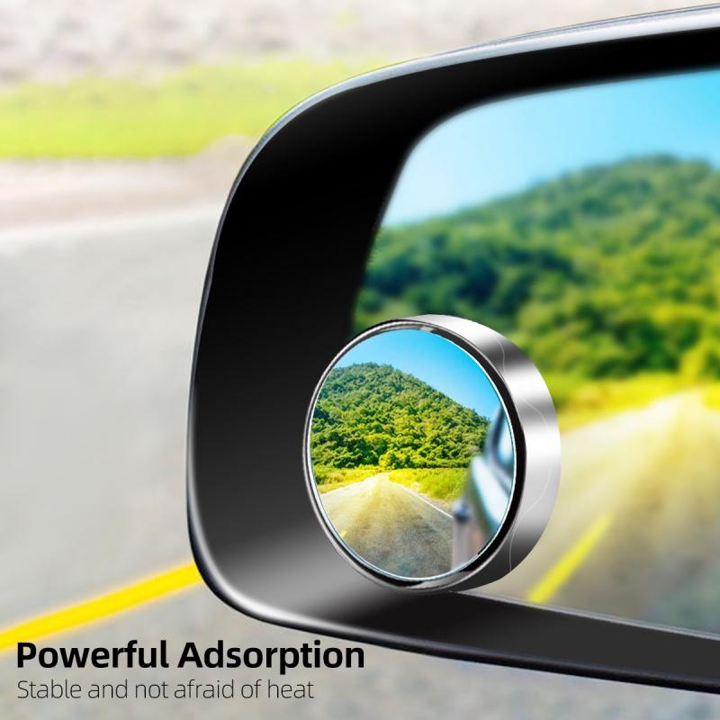 HdoorLink 2Pcs Car Mirror HD Convex Mirror Blind Spot Auto Rearview Mirror 360 Degree Adjustable Blind Spot Mirror