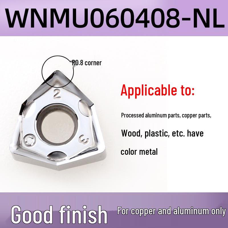 90° Double-Sided Hexagonal WNMU080608 Cutting Inserts for Cross-Border Fast Feed Milling Cutter