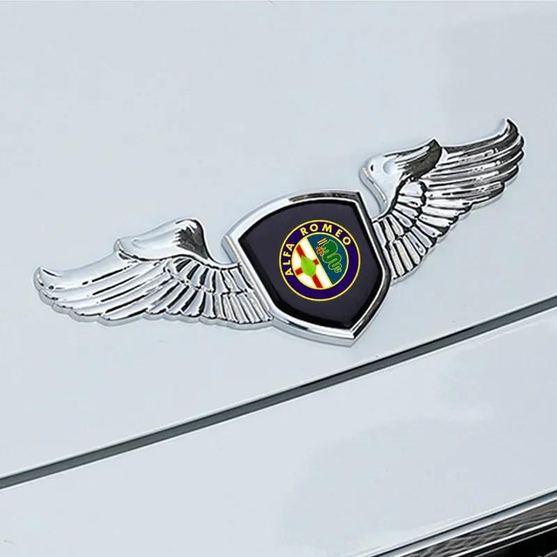 

Автомобільний Стиль Металевий Хромований Значок Наклейка для Alfa Romeo Alfa Rome 155 159 156 Giulia Mito Stelvio 4C Spider GT Аксесуари