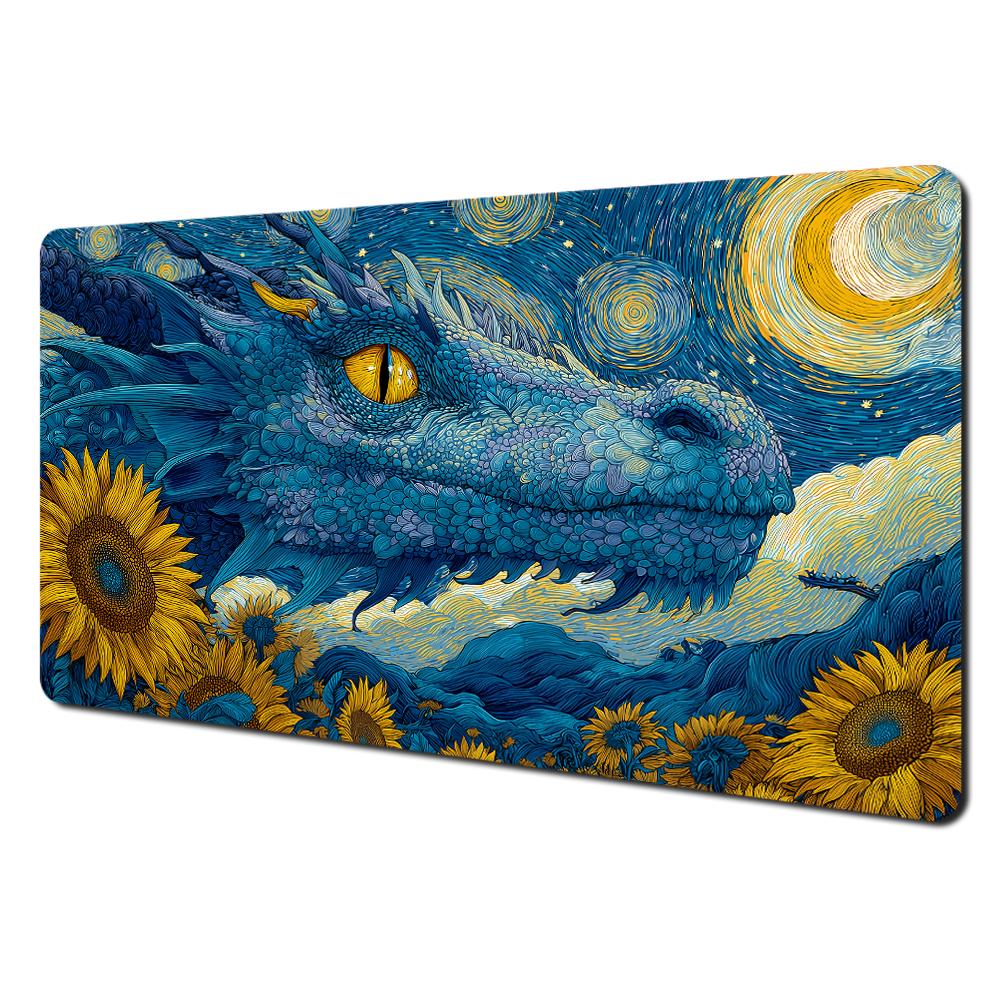 

Fantasy Universe Starry Dragon Gaming Mouse Pad Desk Mat Stitched Edge Durable Non-Slip Gaming Pad Office Rug Computer Mousepads 600x300x2mm
