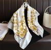90*90cm Hair Scarf Women Shawls Fashion Beach Silk Scarves  Luxury Kerchief Popular Print Square Bandannas Foulard Headscarf