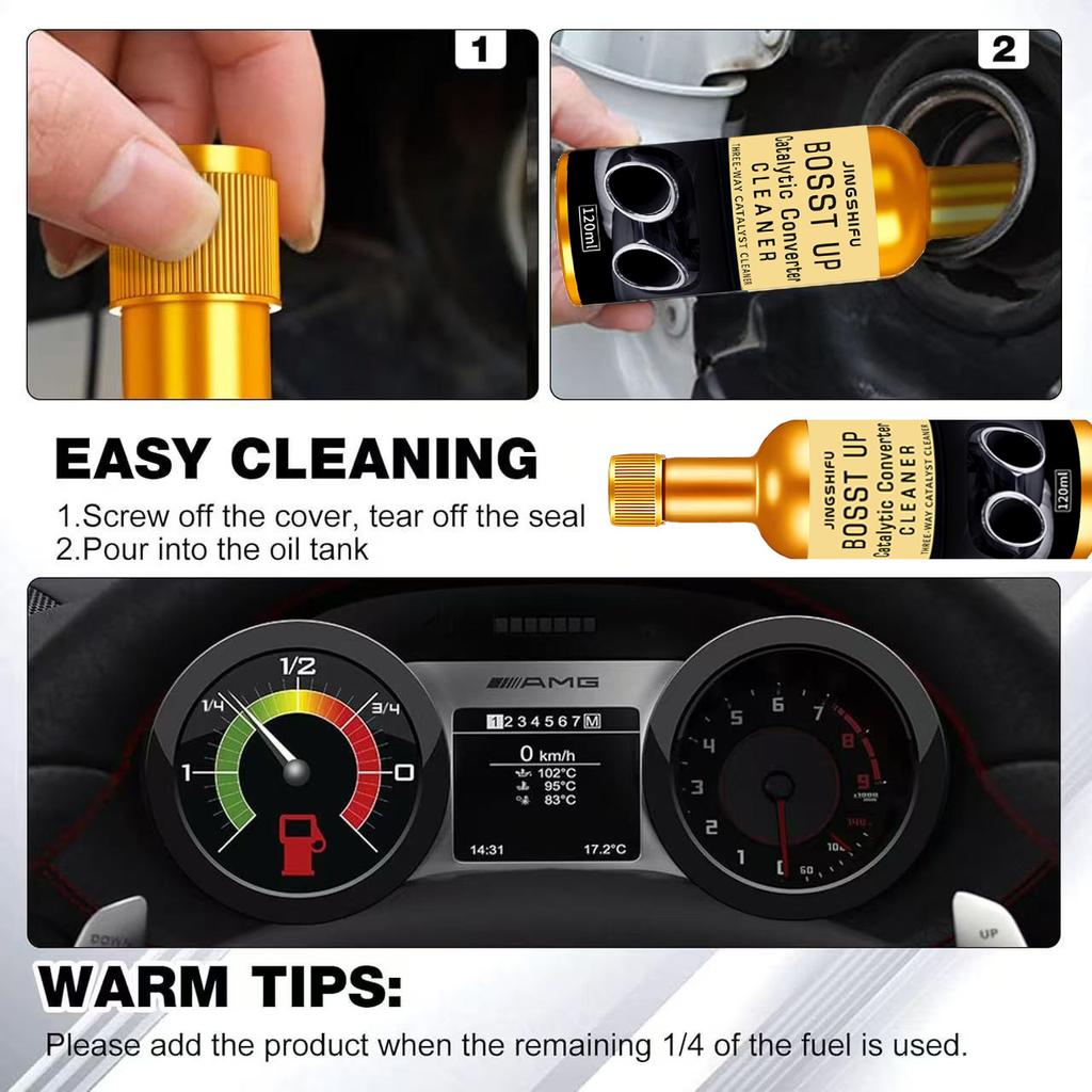 Car Engine 3-Element Catalyst Converter Cleaner Multi-Purpose Deep Cleaning Fuel System Promoter with Advanced Technology Vehicle Maintenance Tool