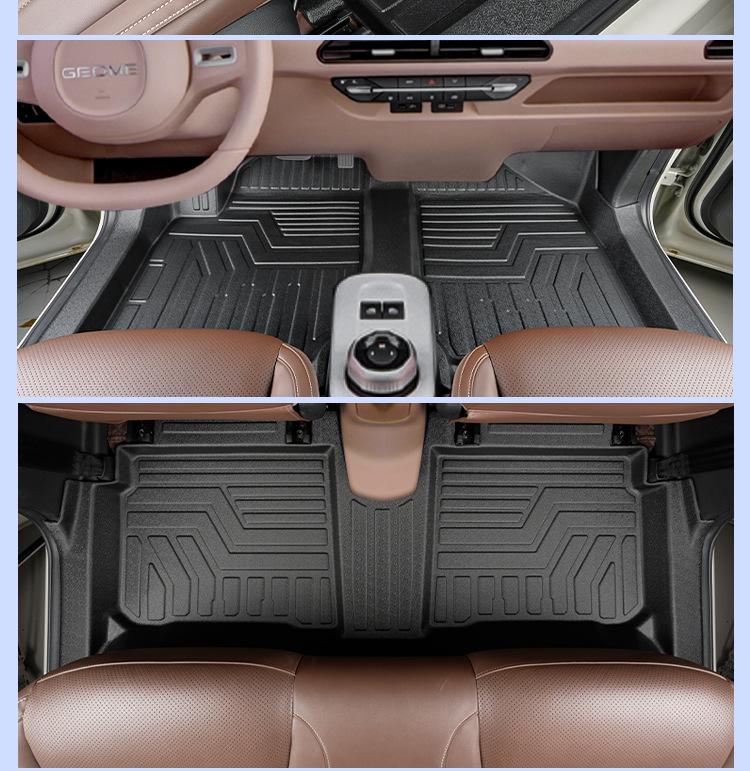 25-Style TPE Floor Mats: Full Coverage Decorative Set for Geely Panda Mini Knight Karting