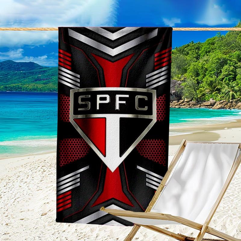 Pau-lo Fc Emblem Printed Beach Towel, Super Soft Microfiber, Perfect Gift Birthday, for Pool, Beach, Travel, for Family and Friends