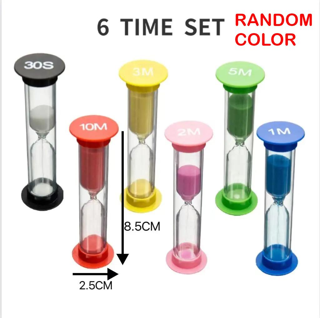 

6 шт. Песочные часы, пластиковые песочные часы, цветные песочные часы, маленькие 30 сек/1 мин/2 мин/3 мин/5 мин/10 мин Песочные часы, таймер