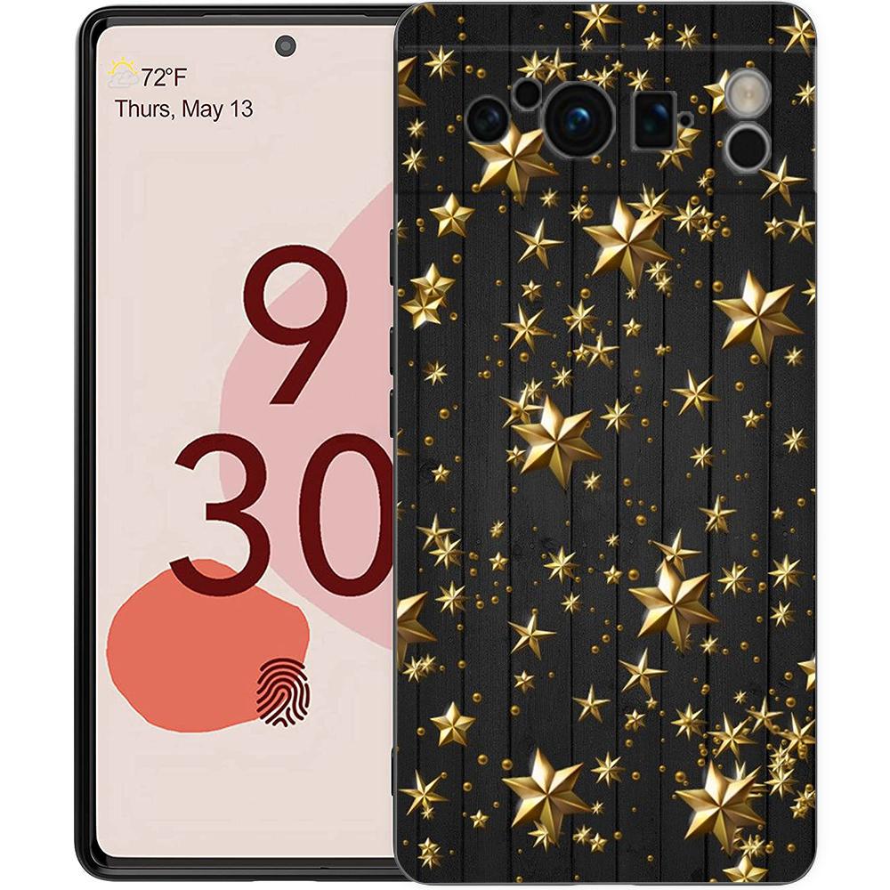 Fashion Colored Stars Phone Case Cover for Google Pixel 9 8 7 6 7A 6A Pro Shockproof Soft TPU 9 Pro XL Shell Capas Fundas Coque