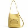 Large Capacity Bucket Tote Bag Women With Snap External Pocket Streetwear Shoulder PU Leather