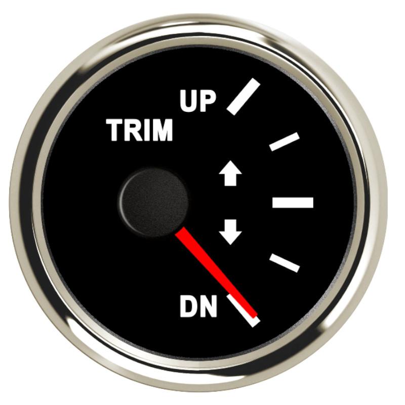 ized 2'' 52mm Up to Dn Marine Boat Trim Gauge 0-190ohm Trim Meters fit Marine Yacht Boat with Red Backlight 12V 24V