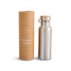 [mana.] ORGANIC LIVING Stainless Steel Long Bottle, 500ml, Double-walled Vacuum Structure, Keeps Drinks Warm for Long Hours