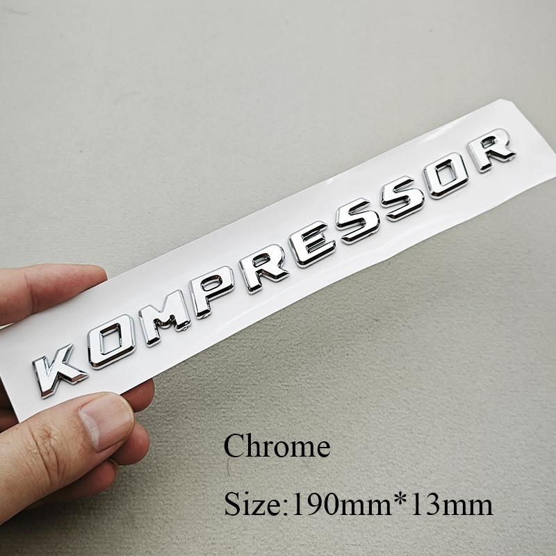 3D ABS Car Letters Logo Kompressor Fender Side Badge Trunk Emblem For Mercedes Benz A B C E G S Series Sticker Accessories QP1
