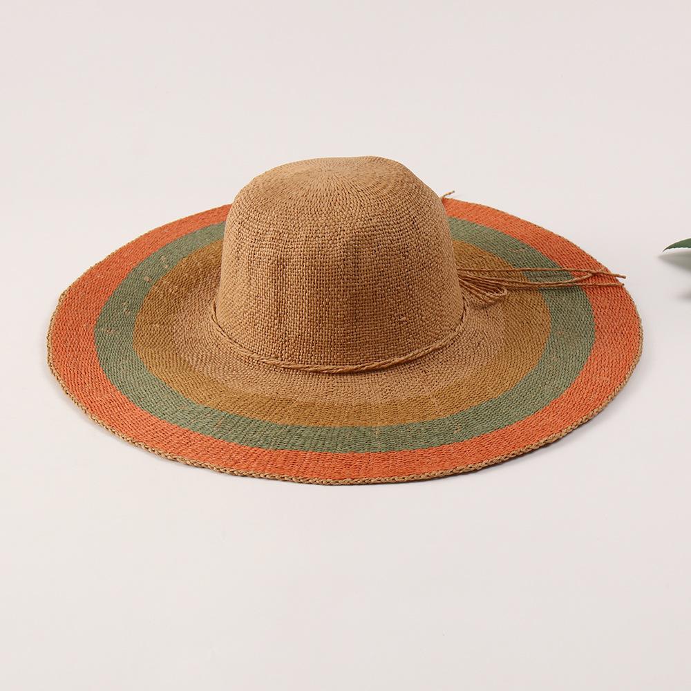 

2026 Big Brim Beach Hat for Women, Spring Summer Wide Brim Sun Cap, UV Protection Sun Hat M 56-58cm
