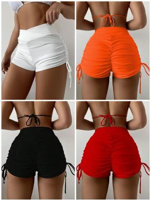 Dámské bikini kalhotky s vysokým pasem a stahovací šňůrkou pro kontrolu bříška - Zvedající hýždě, Proti odhalení, Skladem