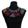 Ethnic Style Multilayer Beaded Choker Multicolor Mesh Bib Collar  Women Jewelry