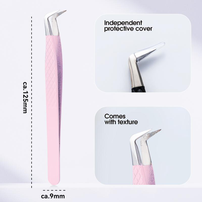 False Eyelash Extension Tweezers Stainless Steel Professional Beauty Eyelash Grafting Extensions Tools High Precision Tweezers