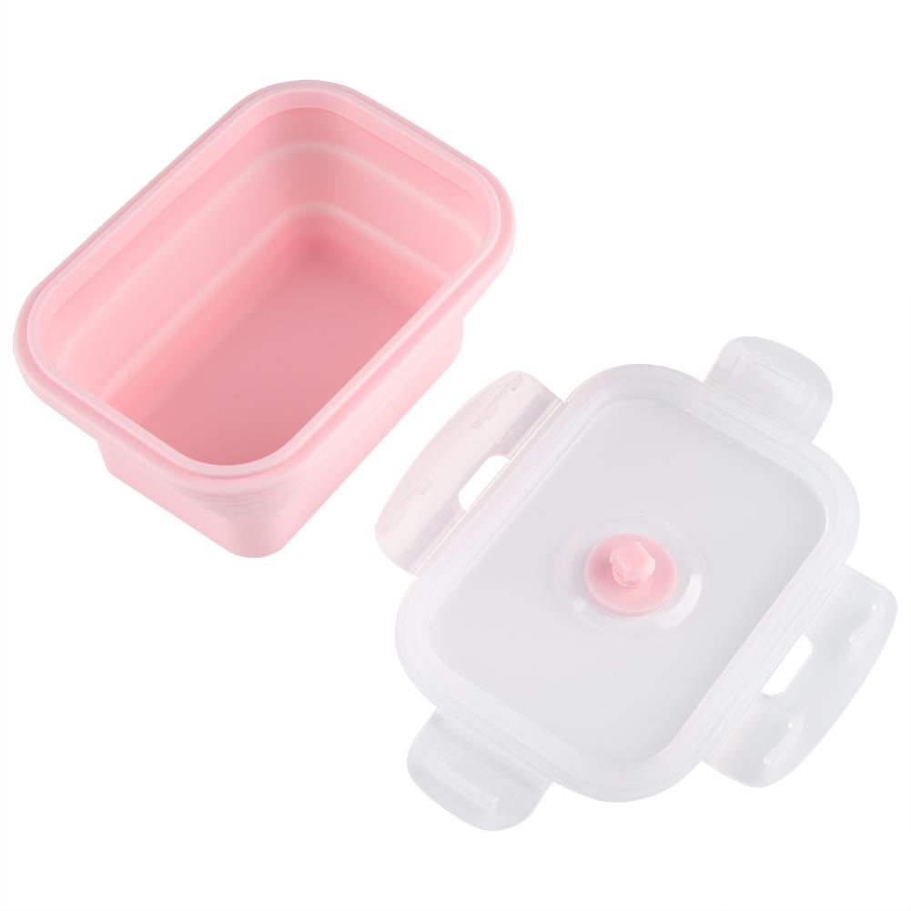 4 Size Portable Silicone Lunch Box Folding Microwave Safe Lunchbox Food Container