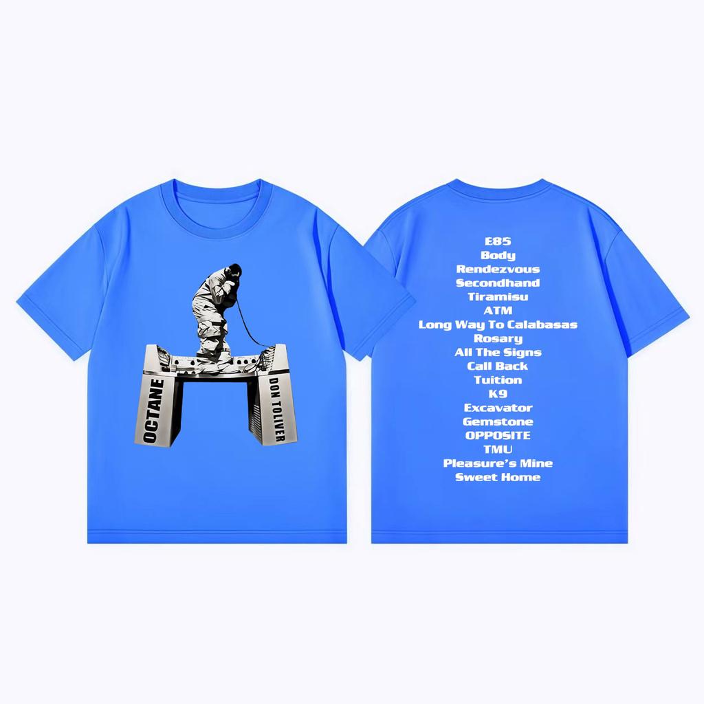 Raper Don Toliver Koszulka z Merchem z Albumu Octane Moda Hip Hop Vintage Koszulki z Krótkim Rękawem Unisex Damskie Codzienne Oversize Koszulki