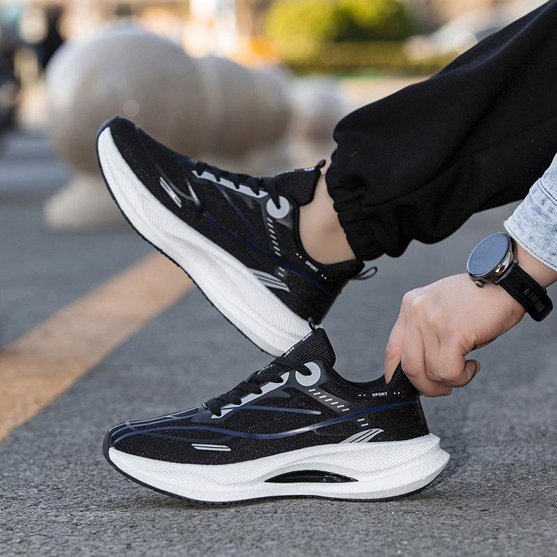 Real explosive carbon board men's and women's same sports shoes lightweight high elastic soft-soled shoes summer breathable mesh couple shoes