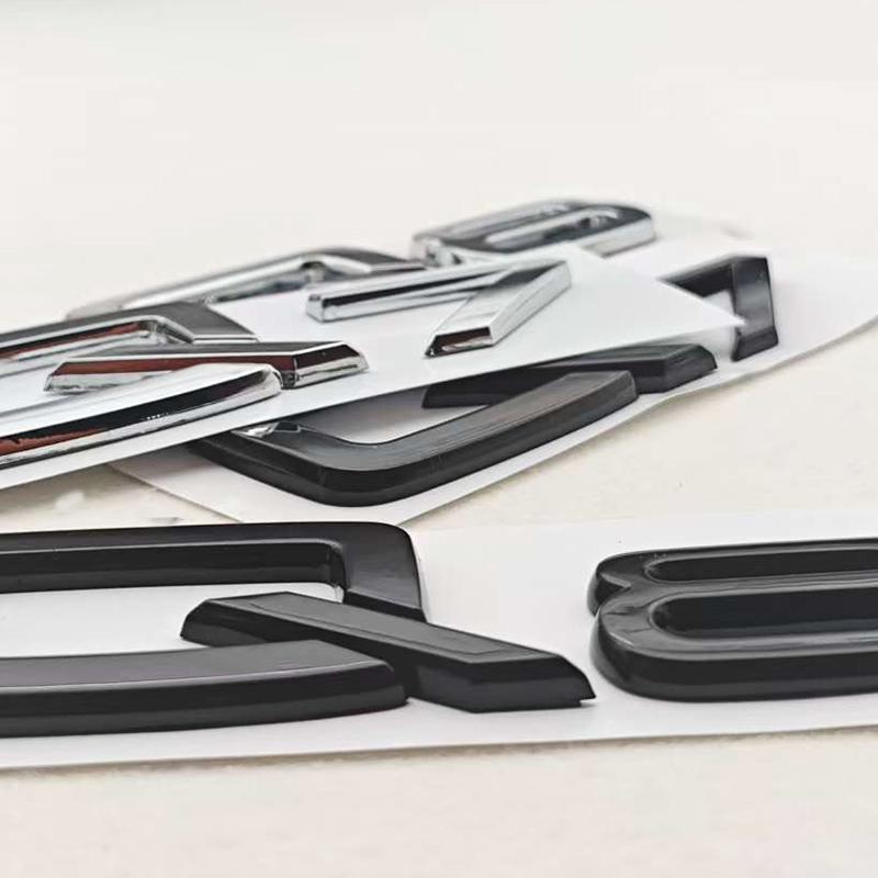 For  Audi Q7 Q8 Quattro Car Sticker Accessories ABS Logo Q7 Q8 Rear Trunk Badge Emblem Decals Auto Letters
