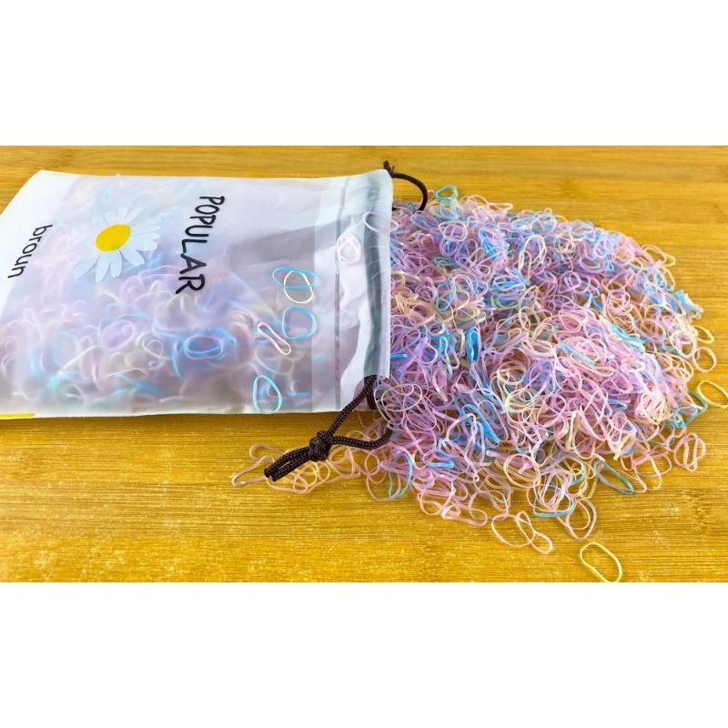 2000pcs/lot Children Transparent Hair Rubber Bands for Bracelets Baby Elastic Small Hair Tie Gum Kids Hair Beads Hair Accessorie