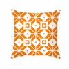 Orange Geometric Printing Pattern Cushion Cover Home Living Room Sofa Decoration Square Polyester Throw Pillow