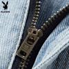 PLAYBOY Men's Pure Cotton Stretch Loose Straight Denim Jeans