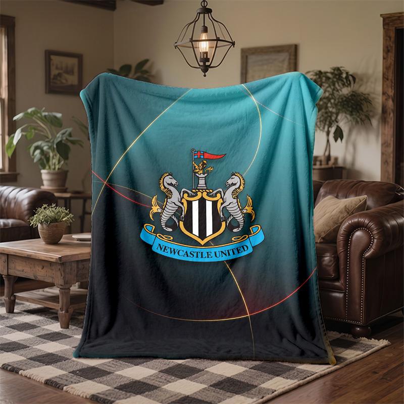 Coperta in Flanella con Stampa del Newcastle United Calcio Morbida Calda Coperta da Divano Letto per Casa Ufficio Camera da Letto