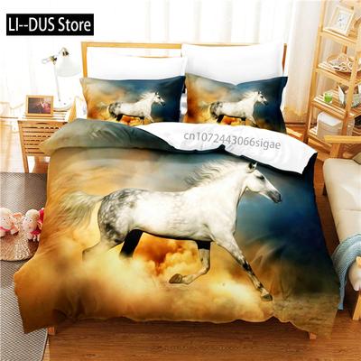Fine Horse Bedding Set Duvet Cover Set 3d Bedding Digital Printing Queen Size Bedding Set Fashion Design