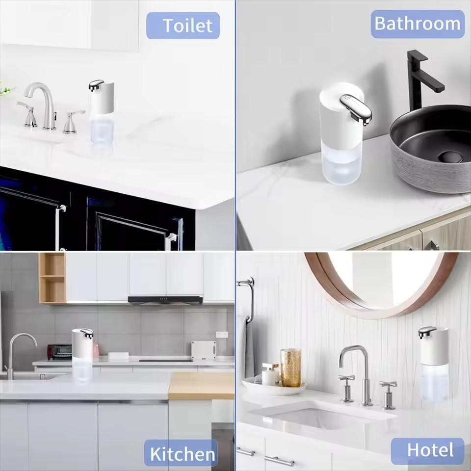 380ML ABS Material Wall-Mounted 4-Levels Adjustable Electric Intelligent Infrared Automatic Sense Household Clean Soap Dispenser