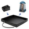 Outdoor Shower Base with Detachable Drain Pipe Foldable Waterproof PVC Outdoor Camping Beach RV Shower Pan Floor Stall
