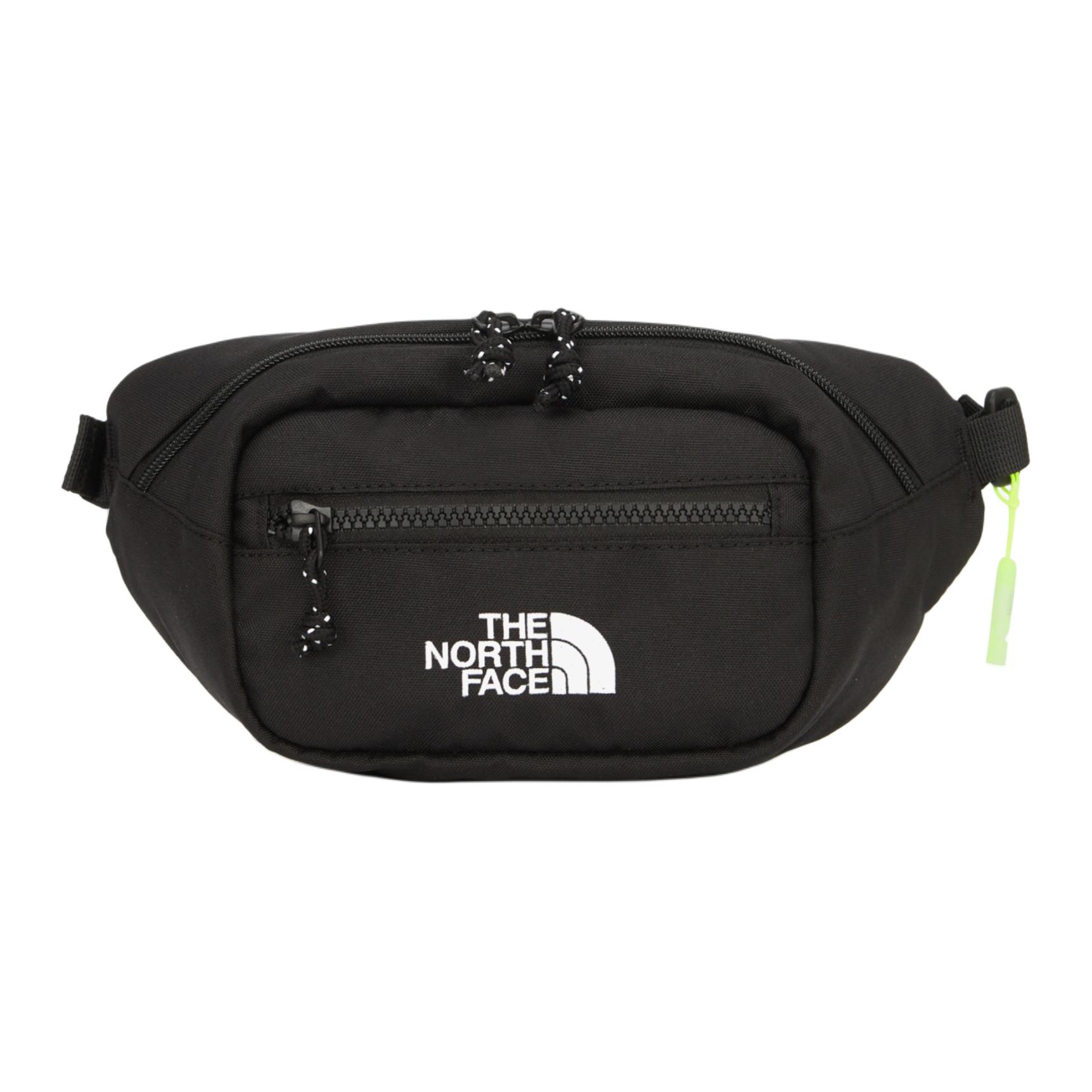 The North Face Logo Zipper Waist Bag Outdoor Unisex Waist Bag Black NN2HQ00R Black,Medium