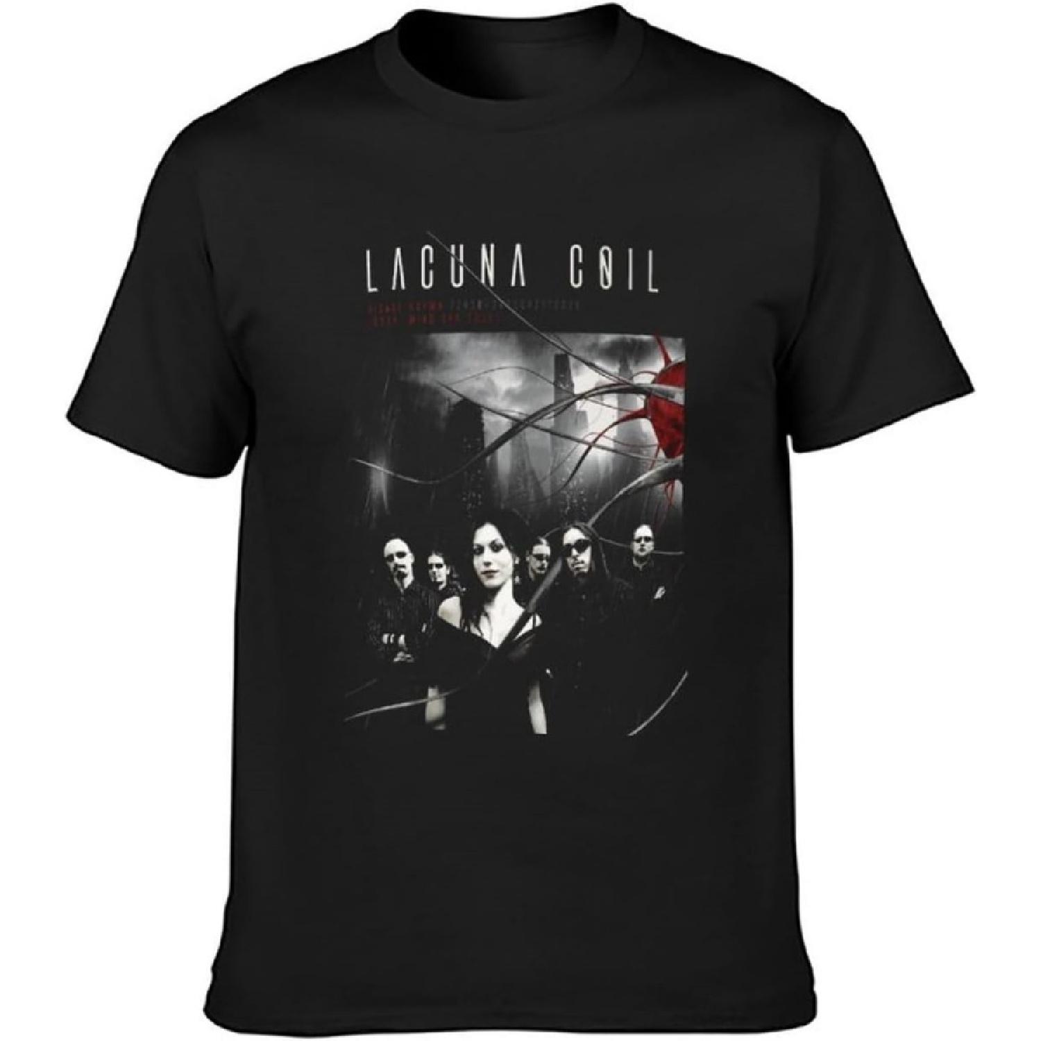 Мужская футболка Lacuna Coil Vocalists Metal in A Reverie Flat Lifespan Man Унисекс Черная S
