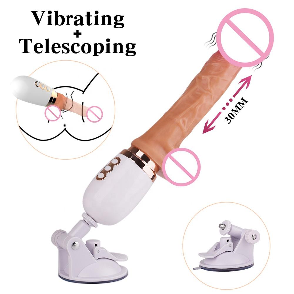 Thrusting Heating Dildo With Suction Base Penis Vibrator Clitoris G-Spot Stimulator Anal Vaginal Massage Female Masturbator