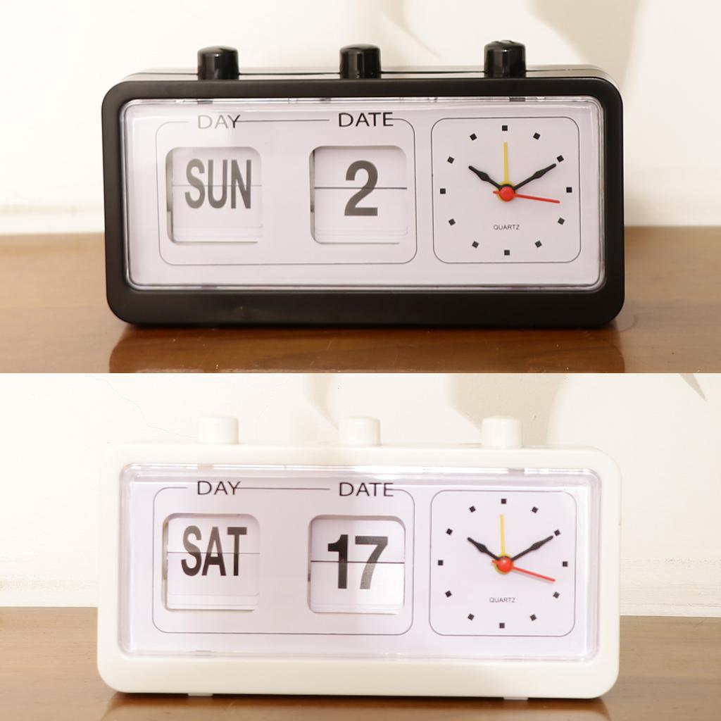 Digital Retro Fashion Flip Clock Operated Mechanical Clock Flip Day Date Time Vintage Fashion Clock For Home Decora Idea Gifts