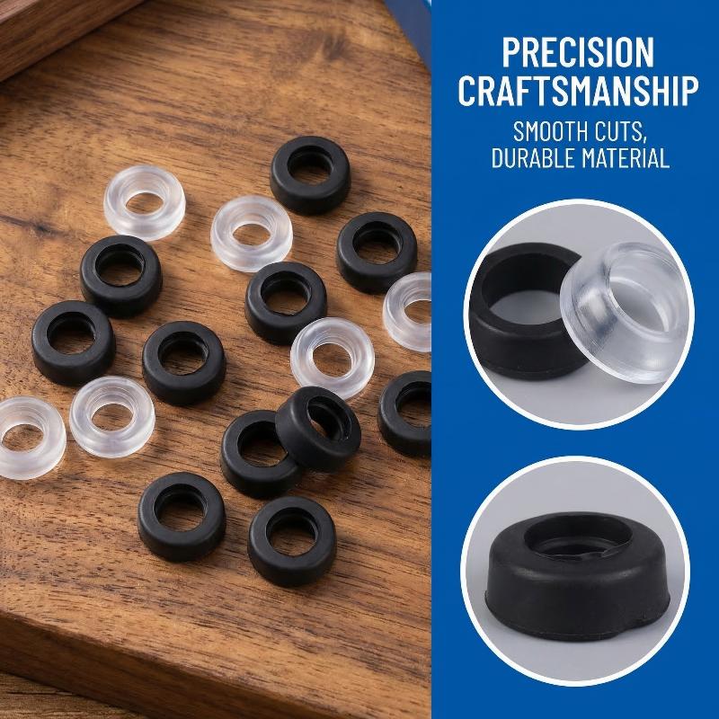 10Pcs/20pcs Transparent/Black Fuel Injector Oring Seals Universal Rubber Seals Bull Nose Dome Shaped For Gas Regulator BBQ Stove