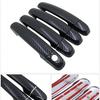 Black Carbon Fiber Door Handle Cover for Opel Agila B Vauxhall 2008~2014 2011 2012 2013 Accessories Stickers Trim Set Chrome
