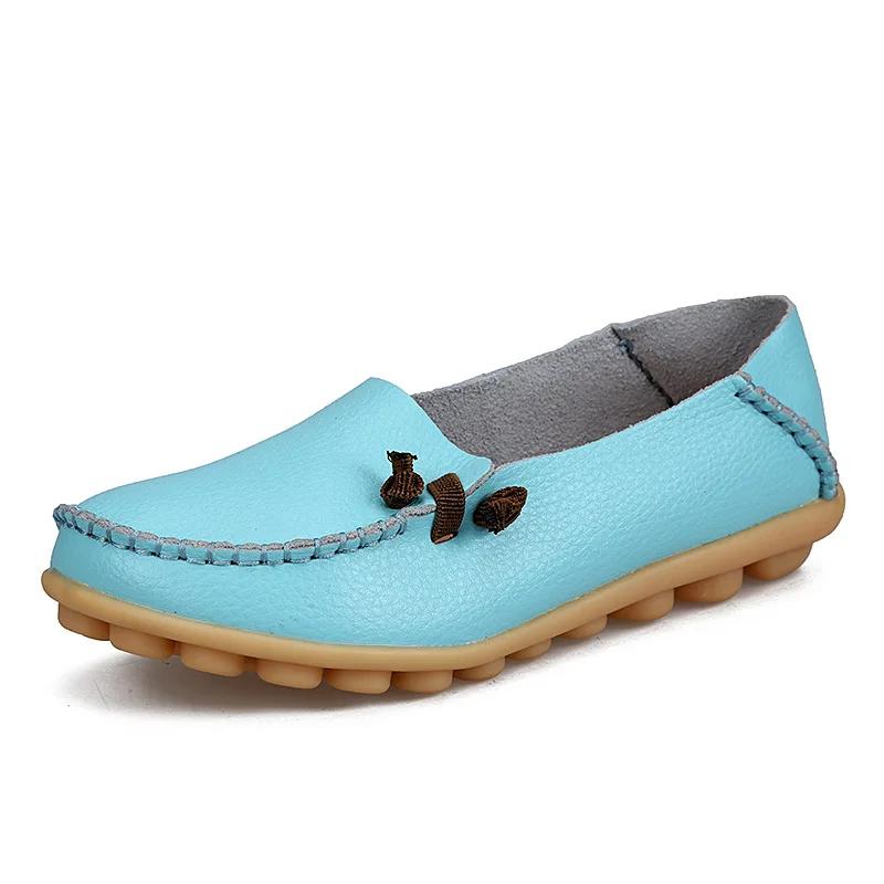 Shoe Spring Summer Flats Women Leather Shoes Woman's Soft Nurse Loafers for Woman Dance Shoes Driver Chaussures Femme