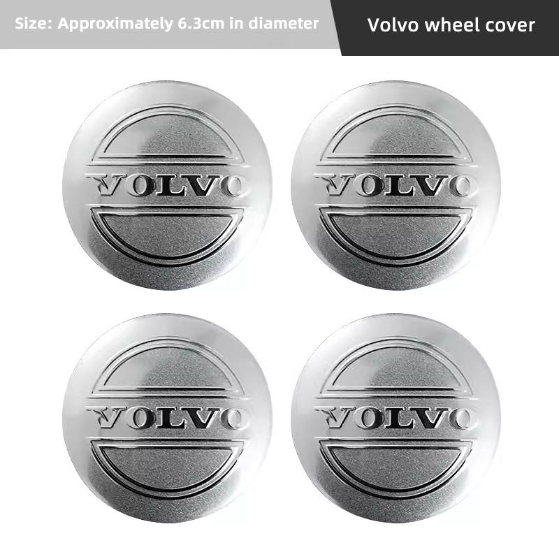 4Pcs Car Tires Wheel Valve Cap Cover Wheel Hub Center Sticker For Volvo XC90 V90 V60 XC60 V40 S80 S60 S90 C40 XC40 V70 XC70 C30