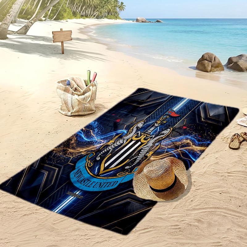 Newcastle United Football Print Beach Towel, Large Soft Quick Dry Towel for Beach Camping Swimming