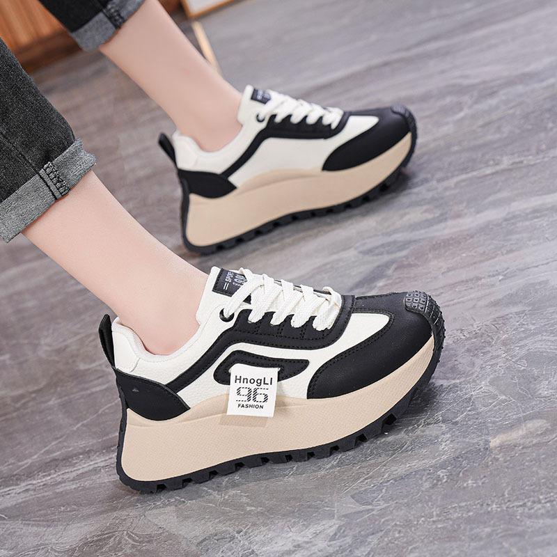 Herbst neue Papa-Schuhe ins Studenten Laufschuhe Freizeit Plateau erhöhte Baumwollschuhe W