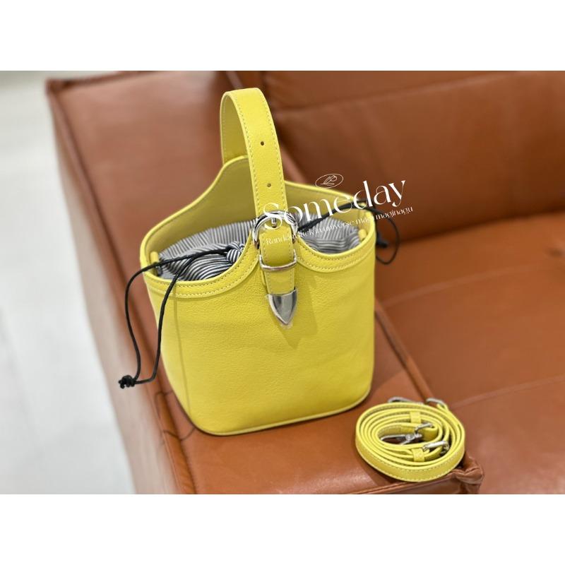 Real Leather Hand-held Water Drop Bag Retro Women's Vegetable Bee Seed Bag Versatile Single Shoulder Diagonal Bag Drop Flow Women's Bag