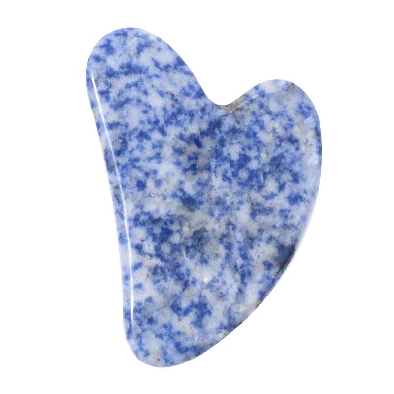 Outil de Massage Facial Gua Sha en Quartz Rose en Forme de Cœur