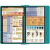 Foldable Nursing Clipboard - Letter Size, Aluminum, Teal