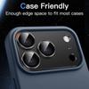 For iPhone 17 Pro Mobile Phone Camera Lens Protector - [Strong Adhesion] Metal Aluminum Alloy Tempered Glass , Black Titanium