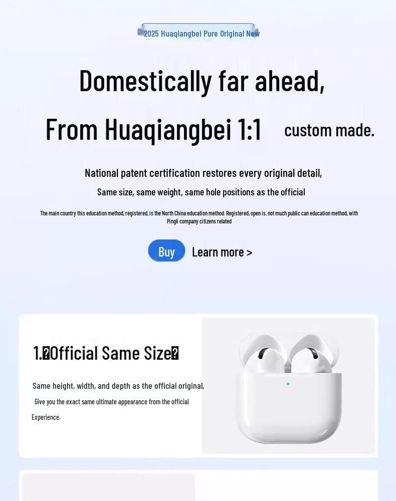 2026 7th Gen Bluetooth Wireless Noise-Cancelling Earbuds: Long Battery Life, Top Configuration, Compatible with Apple