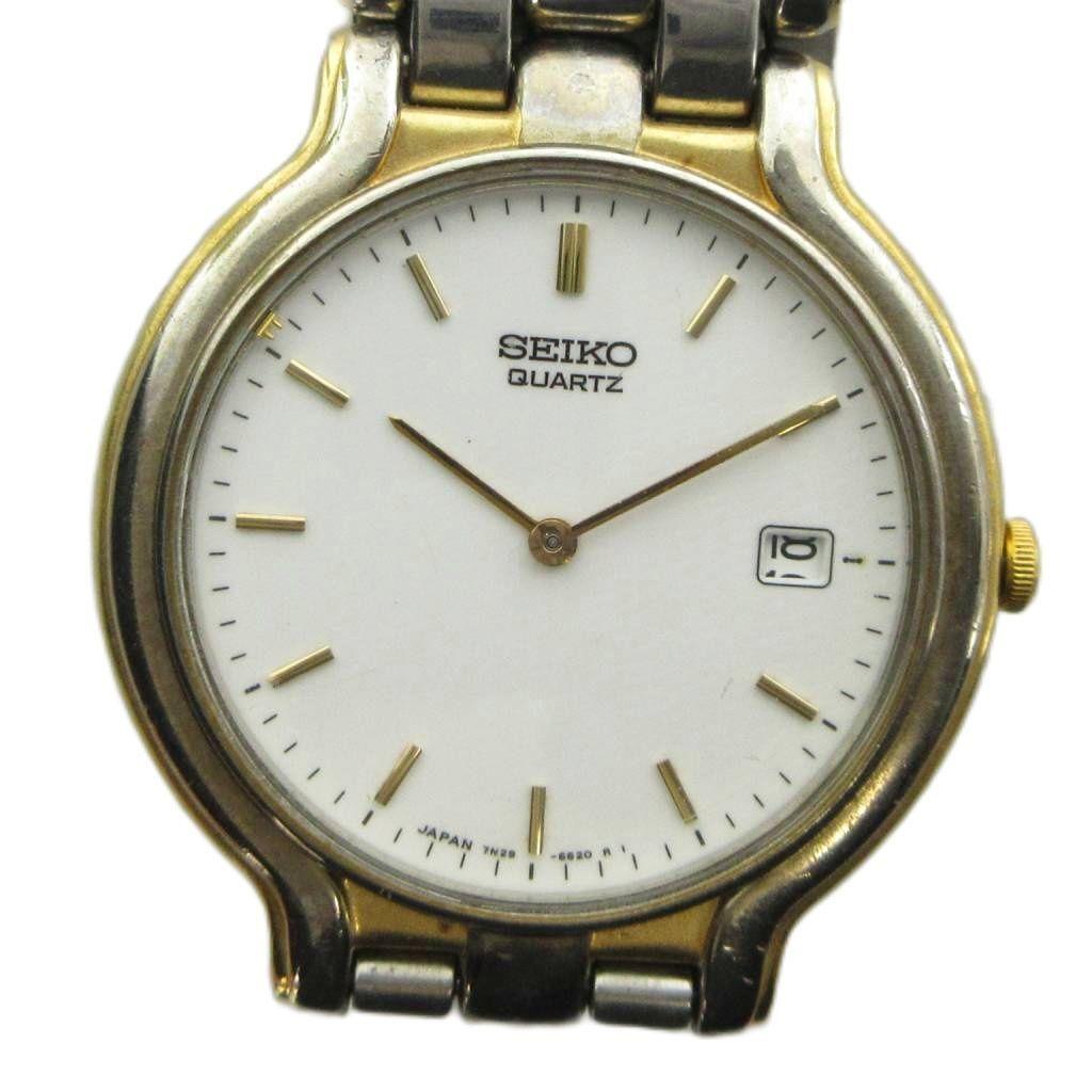 SEIKO Watch Quartz White Dial with Calendar Silver Color 7N29-6360 GY18/ MQ Men's