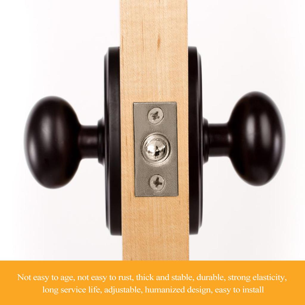 2Pcs Furniture Ball Latch Door Spring Catch Hardened Metal Secure Closure for Closet Cabinet Door Silver Finish