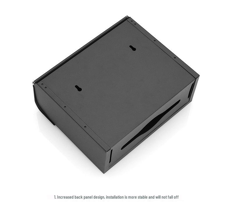 Punch-Free Space Aluminum Wall-Mounted Tissue Box Holder for Bathroom or Kitchen