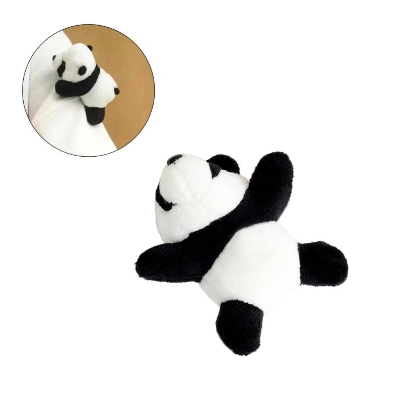 Cute Girls Panda Shape Slap Bracelet Headband Hair Rope Plush Hair Tie Elastic Hair Rope for Girls Cartoon Hair Styling